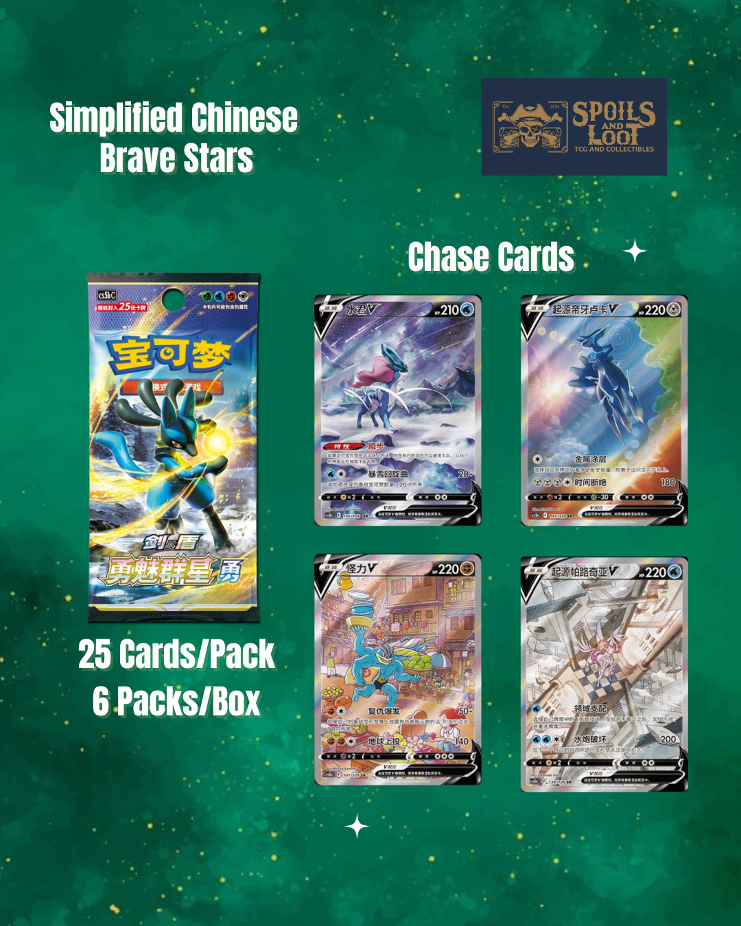 (S-Chinese) Pokémon TCG: Brave Stars Jumbo Booster Box "Lucario"