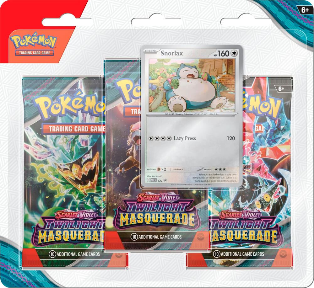 Pokémon TCG: Scarlet & Violet 6: Twilight Masquerade: 3 Pack Blister (Select Variant)