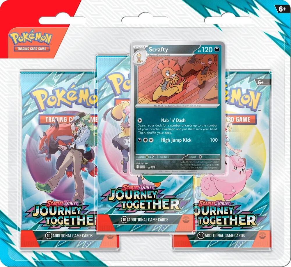 Pokémon TCG: Scarlet & Violet 9: Journey Together: 3-Booster Blister (Select Variant)
