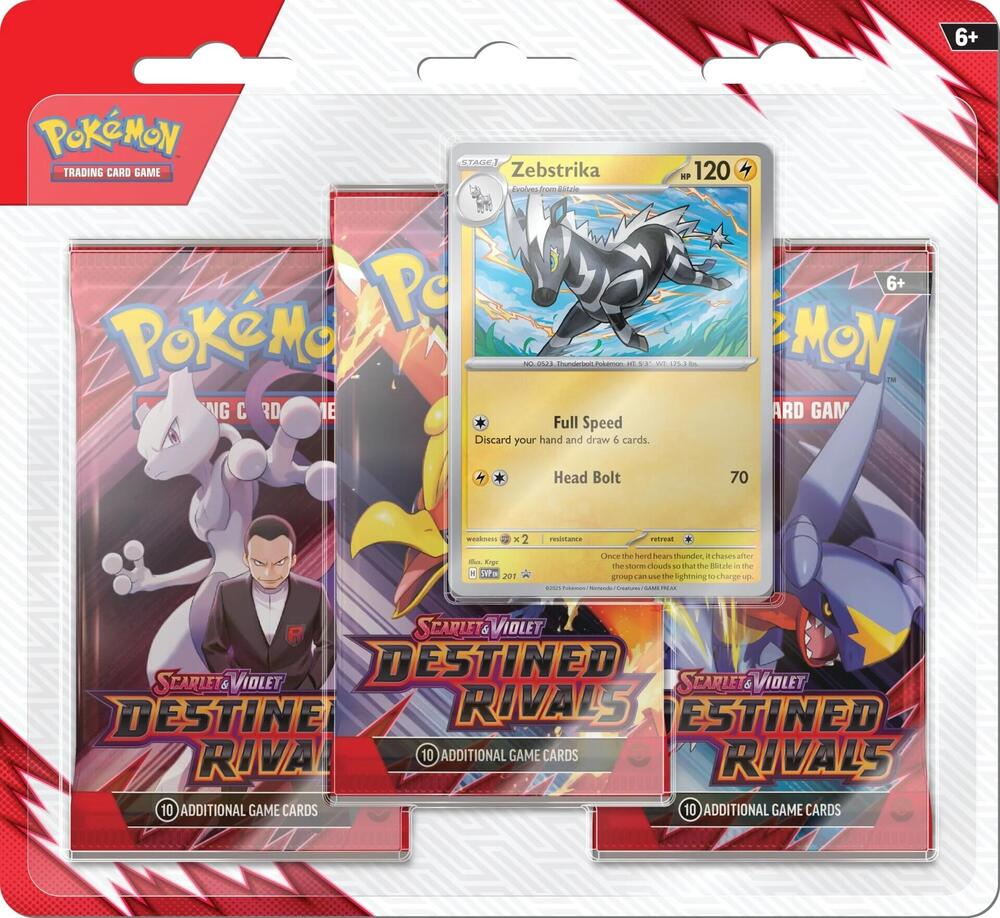 Pokémon TCG: Scarlet & Violet 10: Destined Rivals: 3-Booster Blister (Select Variant)