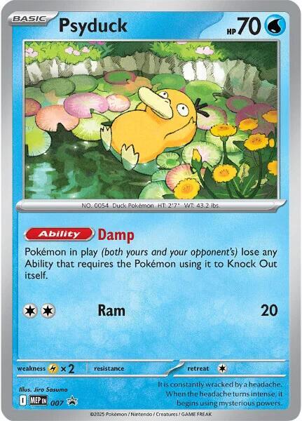 Pokémon TCG: Psyduck 007 Promo Card