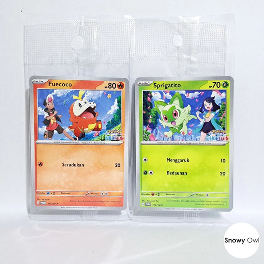 (Indonesian) Pokémon TCG: Fuecoco Sprigatito Horizon Promo Card Set