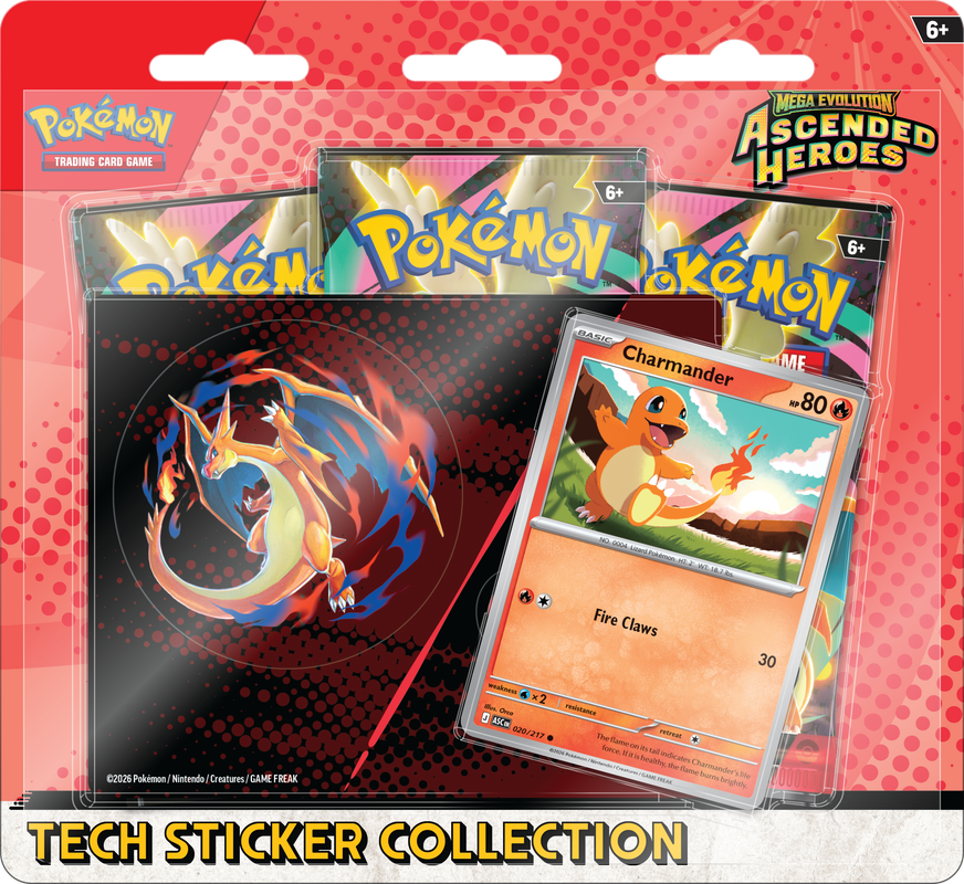 [PREORDER SHIP BY 1/30/26] Pokémon TCG: Mega Evolution Ascended Heroes Tech Sticker Collection (Select Variant)