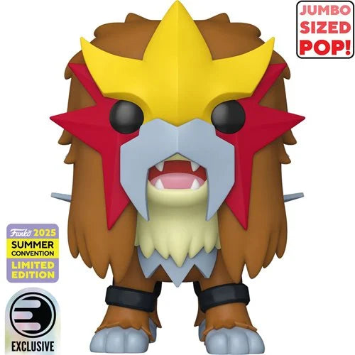 Pokémon Entei Jumbo 10-Inch Funko Pop! Vinyl Figure #1070 - 2025 Convention Exclusive
