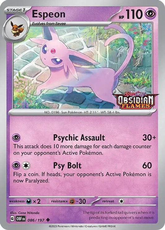 Pokémon TCG: Espeon (Best Buy Exclusive) 086/197 Promo Card
