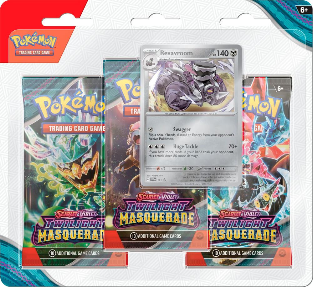 Pokémon TCG: Scarlet & Violet 6: Twilight Masquerade: 3 Pack Blister (Select Variant)
