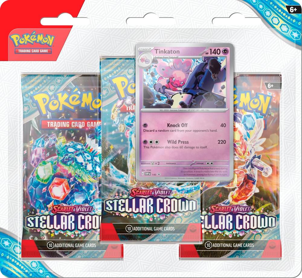 Pokémon TCG: Stellar Crown 3-Booster Blister