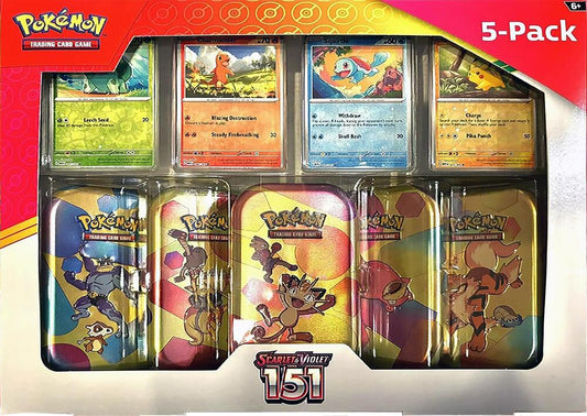 [DAMAGED] Costco Pokémon Scarlet & Violet 151 Mini Tin 5-pack (Meowth)