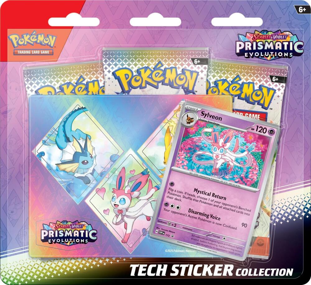 Pokémon TCG: Scarlet & Violet 8.5: Prismatic Evolutions: Tech Sticker Collection (Random)