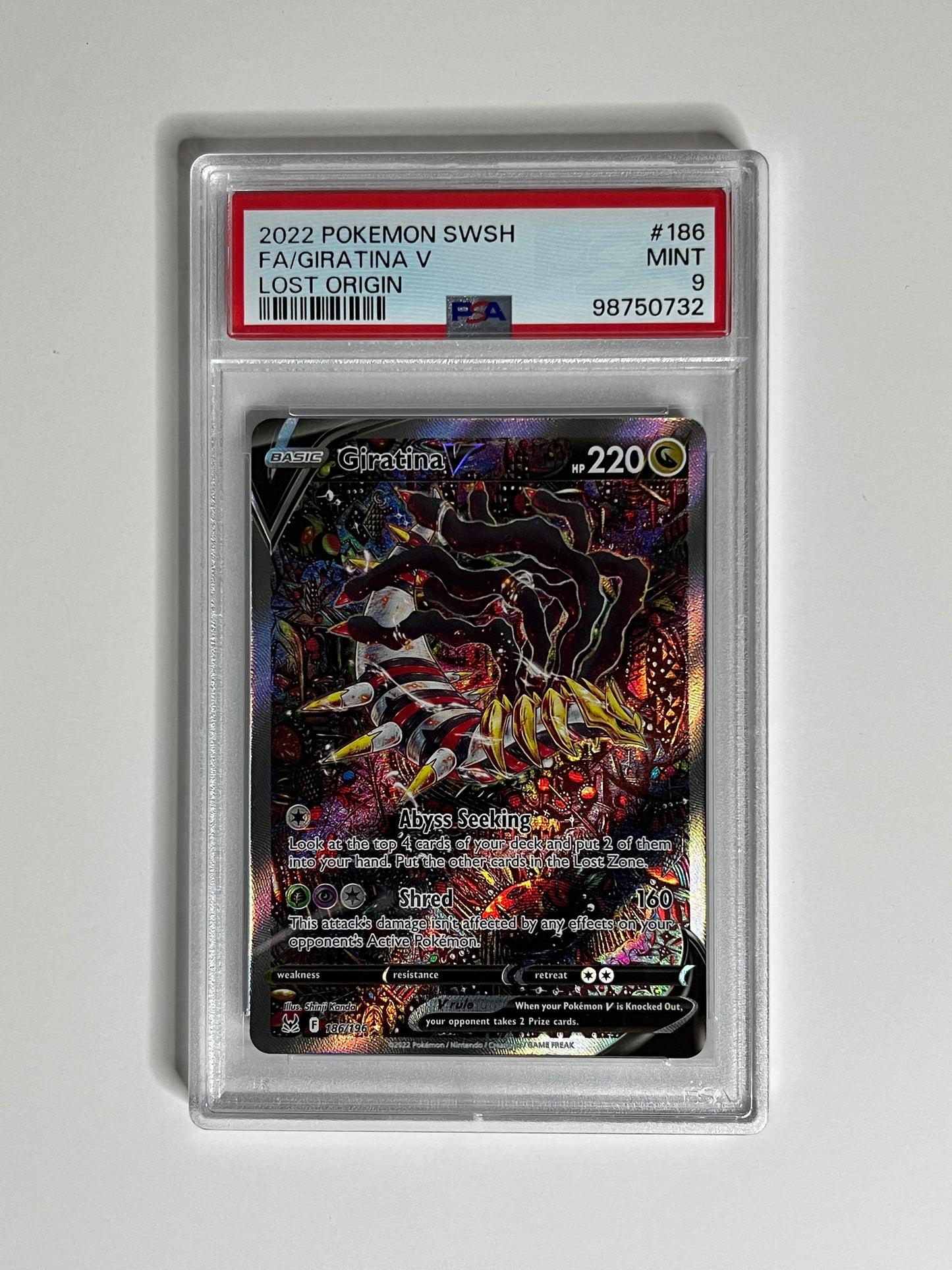 2022 Pokmon SWSH Full Art Giratina V #186 Lost Origin PSA 9 Spoils and Loot 2022 Pokmon SWSH Full Art Giratina V #186 Lost Origin PSA 9 Spoils and Loot