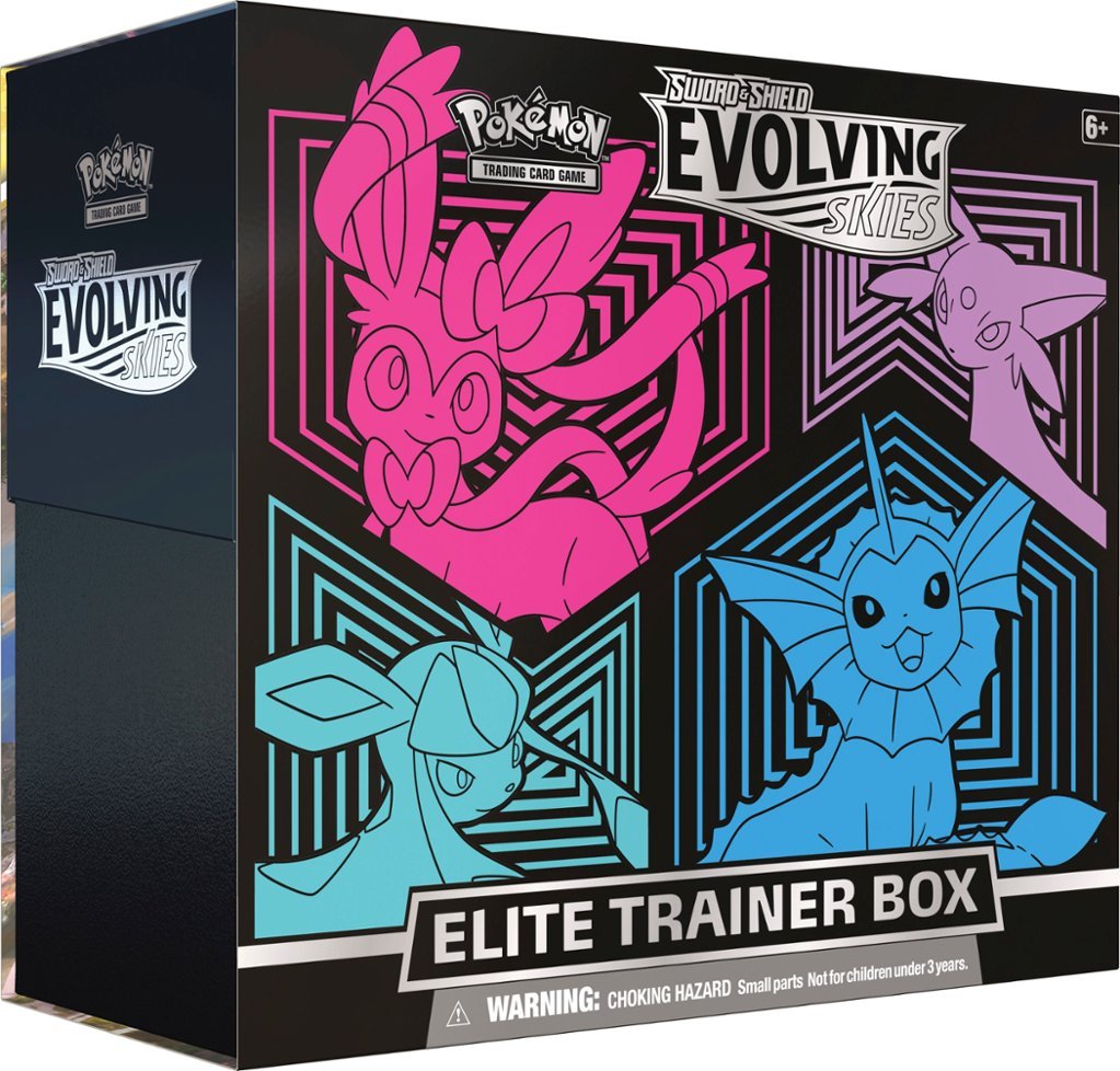 Pokémon TCG Sword & Shield - Evolving Skies Elite Trainer Box (Glaceon/Vaporeon/Sylveon/Espeon)