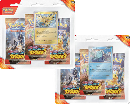 Pokémon Scarlet and Violet 8 Surging Sparks 3-Pack Blister