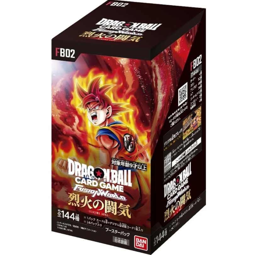 Bandai Japanese Dragon Ball Super TCG Fusion World Blazing Aura FB02 Booster Box