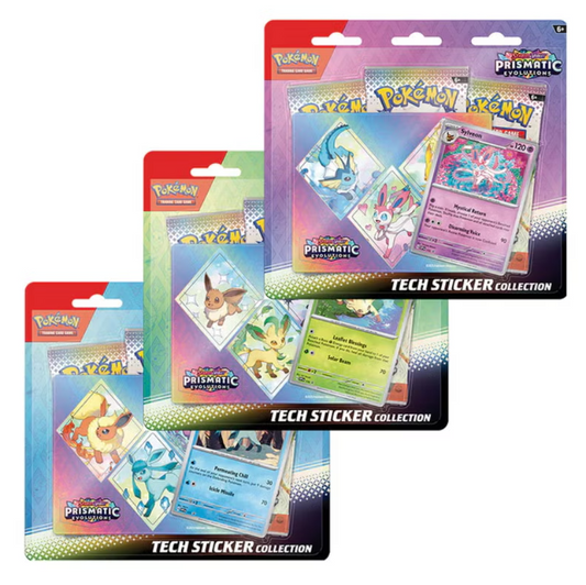 [PREORDER] Pokémon TCG: Scarlet & Violet 8.5: Prismatic Evolutions: Tech Sticker Collection (Set of 3)