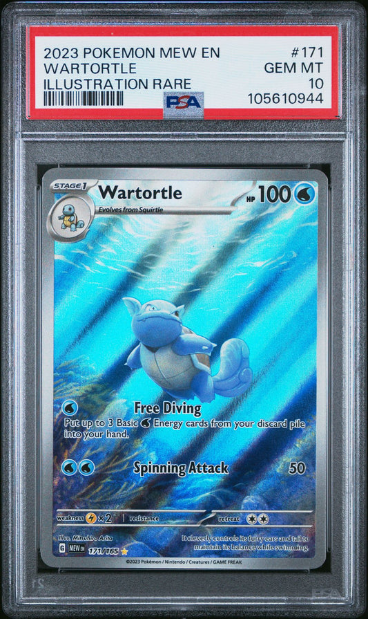 [PSA 10] 2023 Pokémon 151 Wartortle Illustration Rare #171
