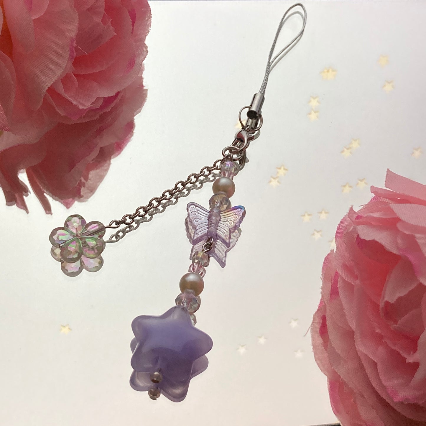 Pastel Star Trading Card Binder Charm