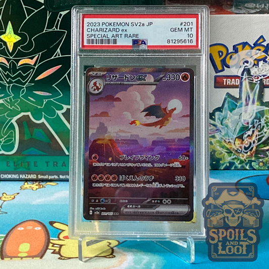 2023 Pokémon SV2a #201 Japanese Charizard ex Special Art Rare PSA 10