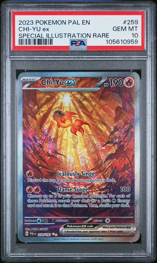 [PSA 10] 2023 Pokémon Paldea Evolved Chi-Yu ex Special Illustration Rare #259