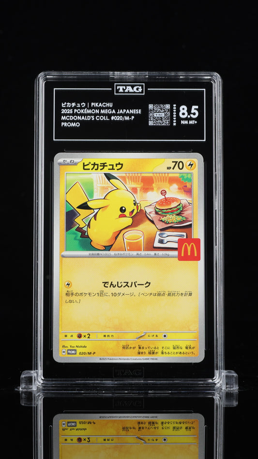 [TAG 8.5] 2025 Pokémon Japanese M-P Promo 020 Pikachu McDonald's