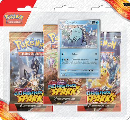 Pokémon Scarlet and Violet 8 Surging Sparks 3-Pack Blister