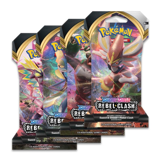 Pokémon TCG Sword & Shield-Rebel Clash Sleeved Booster Pack (10 Cards)