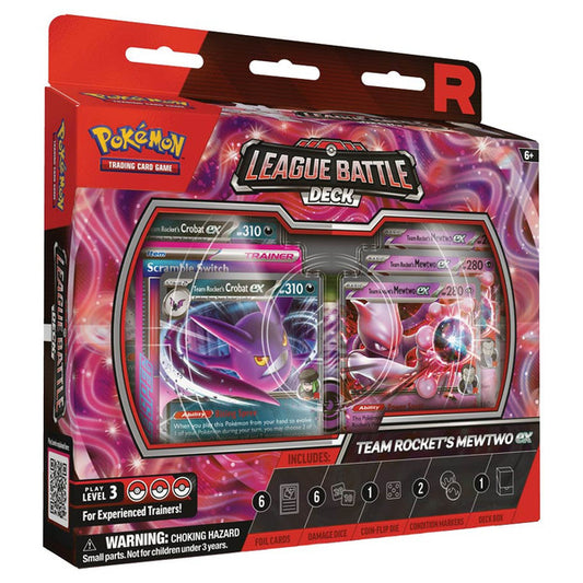[PREORDER SHIP BY 11/7/25] Pokémon TCG: Team Rocket's Mewtwo ex League Battle Deck