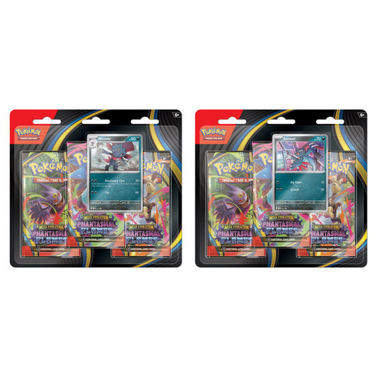 [PREORDER SHIP BY 11/14/25] Pokémon TCG: Mega Evolution 2: Phantasmal Flames: 3-Booster Blister
