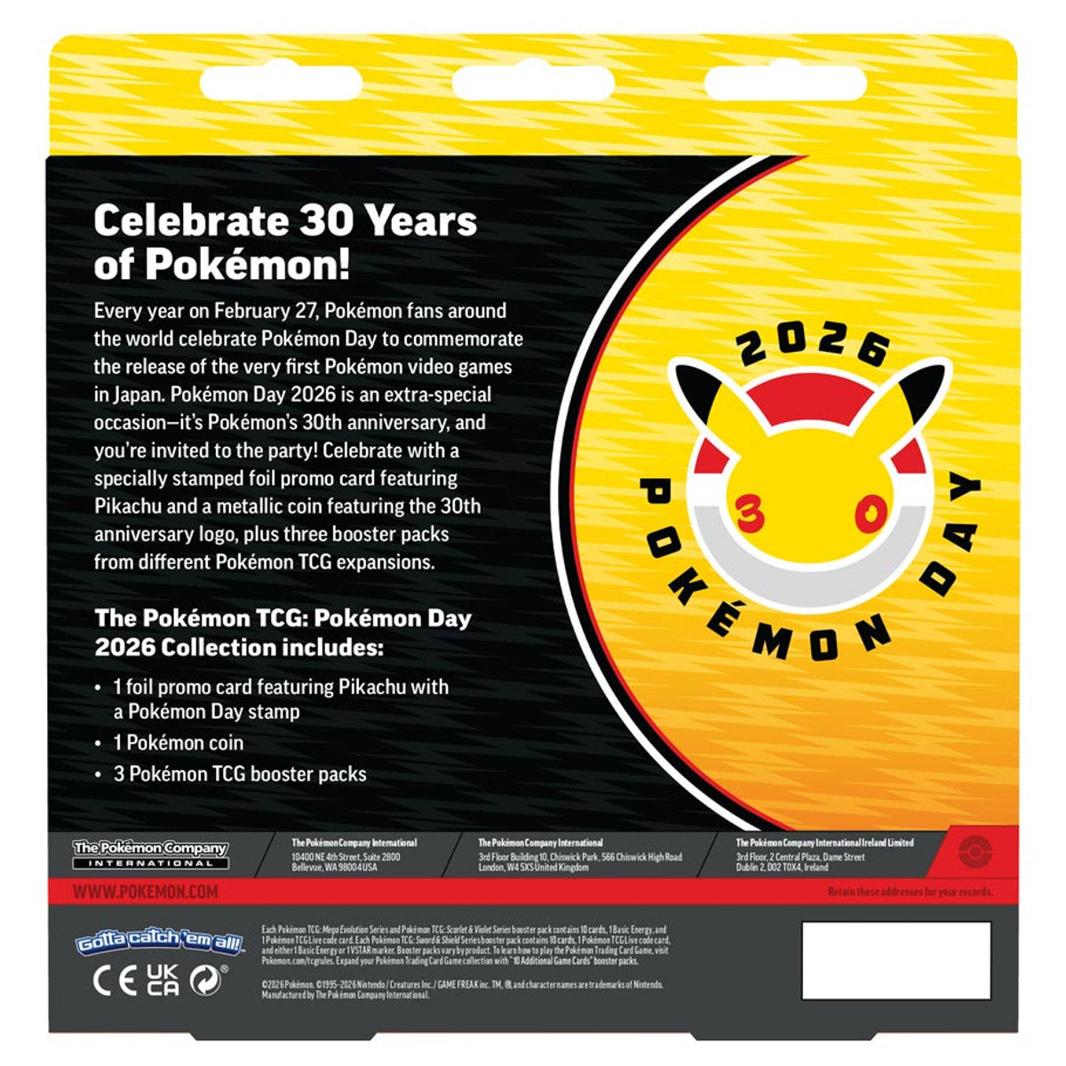 [PREORDER SHIP BY 1/30/26] Pokémon TCG: Pokémon Day 2026 Collection