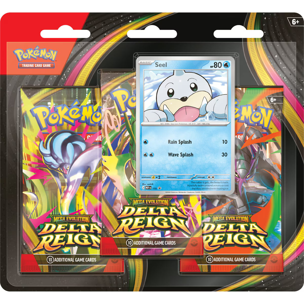 [PREORDER SHIP BY 11/6/26] Pokémon TCG: Mega Evolution 6: Delta Reign 3-Pack Blister