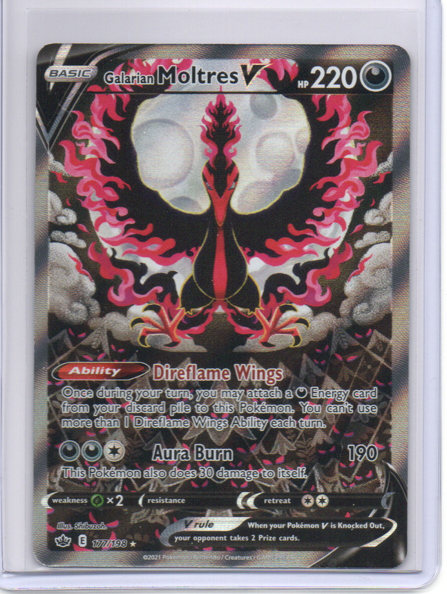 Galarian Moltres V (Alternate Full Art) - 177/198 - SWSH06: Chilling Reign (SWSH06)