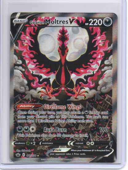 Galarian Moltres V (Alternate Full Art) - 177/198 - SWSH06: Chilling Reign (SWSH06)