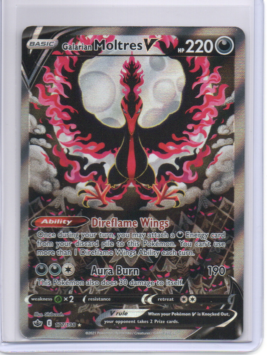 Galarian Moltres V (Alternate Full Art) - 177/198 - SWSH06: Chilling Reign (SWSH06)