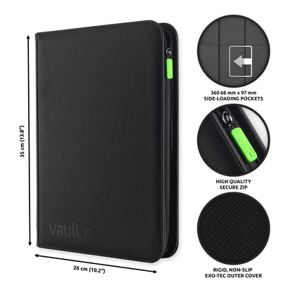 Vault X Premium Exo-Tec Zip Binder - 9 Pocket