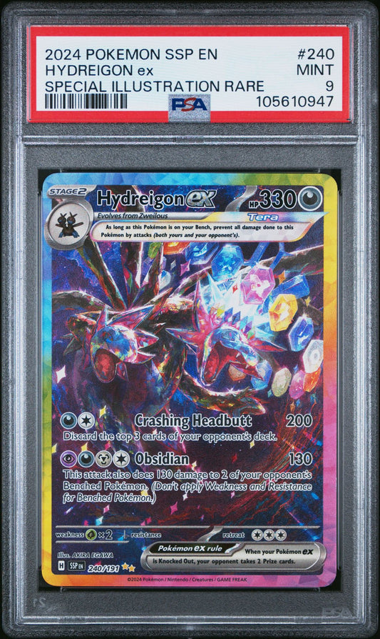 [PSA 9] 2024 Surging Sparks Hydreigon ex Special Illustration Rare #240