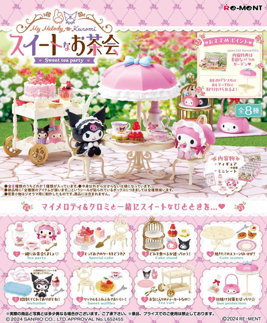 Re-Ment Sanrio My Melody and Kuromi Sweet Tea Party Blind Box - 1 Random Figure