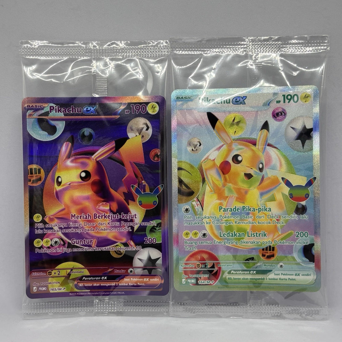 [PREORDER SHIP BY 10/30/26] (Indonesian) Pokémon TCG: 30th Celebration Pikachu ex FUR Promo Cards (Set of 2)