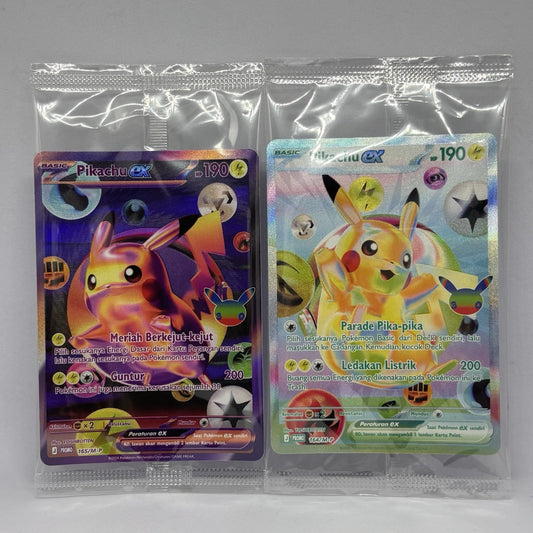 [PREORDER SHIP BY 10/30/26] (Indonesian) Pokémon TCG: 30th Celebration Pikachu ex FUR Promo Cards (Set of 2)