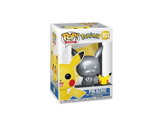 Pokémon Funko Pop Pikachu Silver Metallic 25th Anniversary